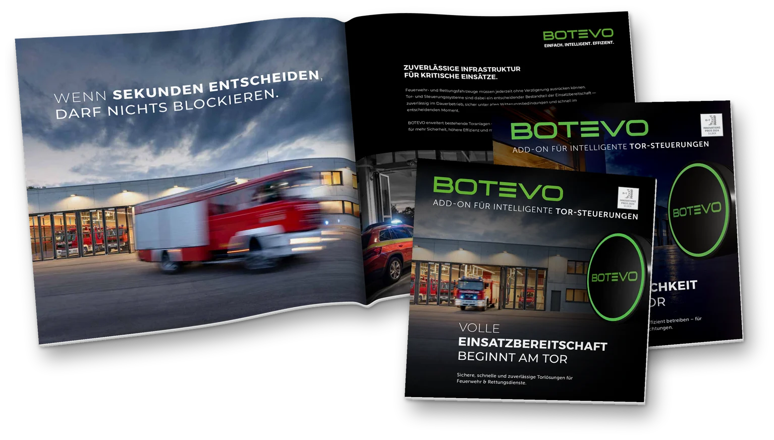 Produktflyer für Feuerwehr und Kommunen