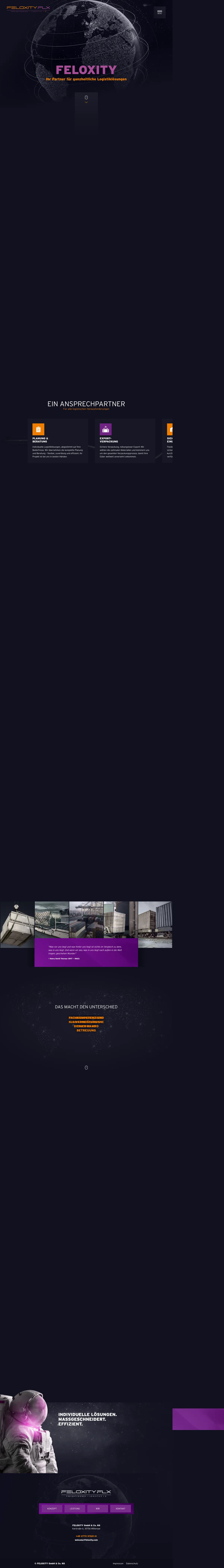 Gesamte Startseite von FELOXITY GmbH & Co. KG als langer Screenshot