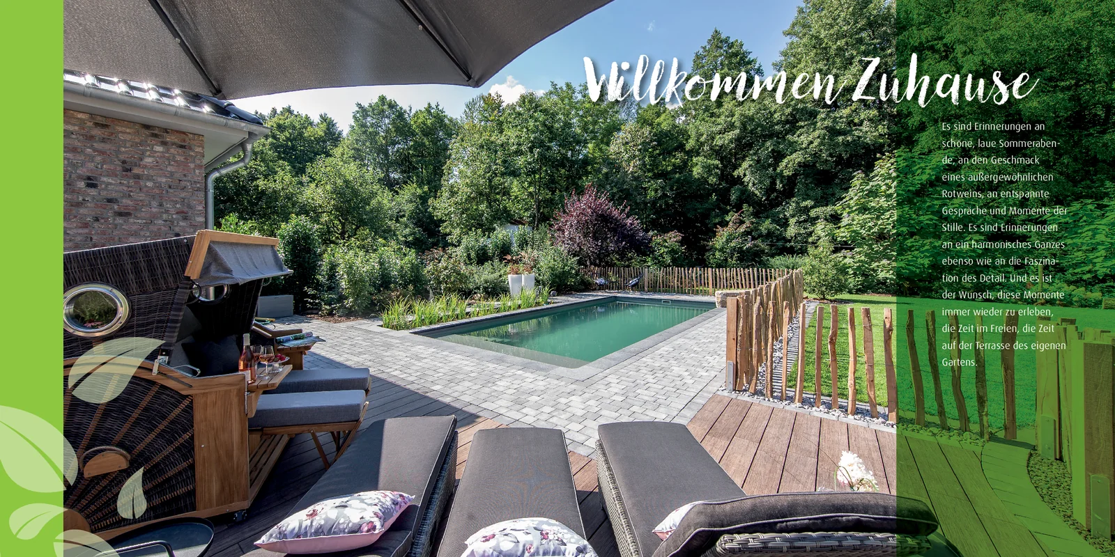 Doppelseite „Willkommen Zuhause“