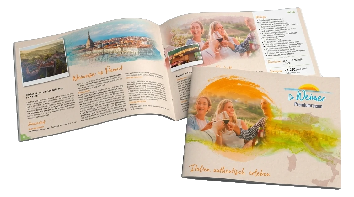 Druckstück: Reisedienst Weimer – Reisekatalog