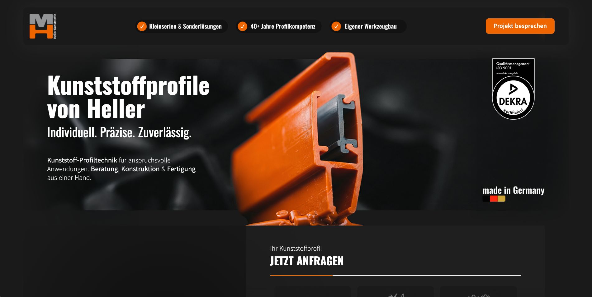 Landingpage Heller Kunststoffe
