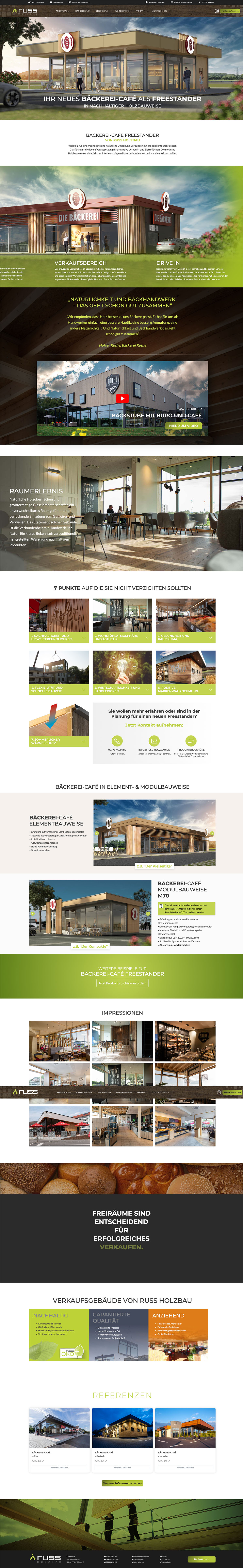 Landingpage RUSS Holzbau
